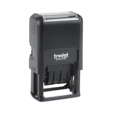 Trodat Self-Inking Date Stamp, Blue/Red E4756